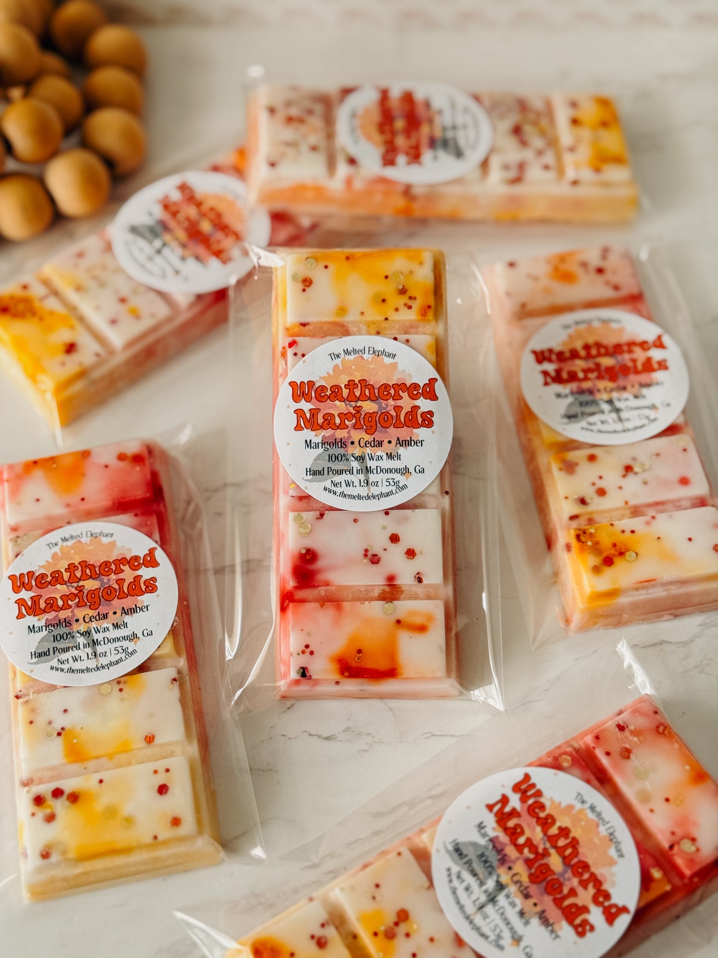 Weathered Marigolds Snap Bar Wax Melt