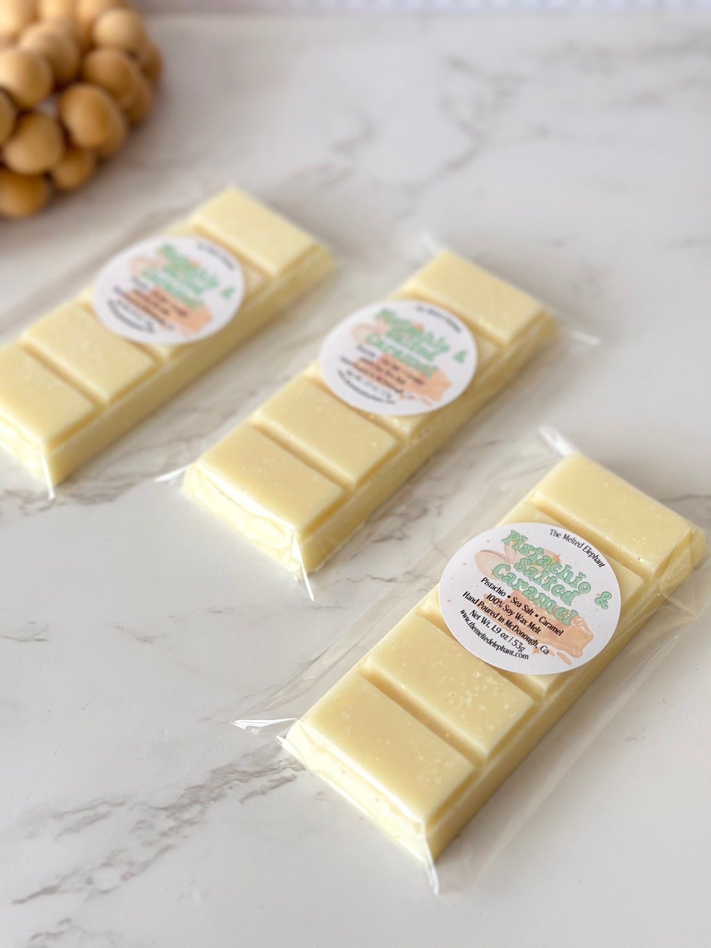 Pistachio & Salted Caramel Wax Melt Snap Bar
