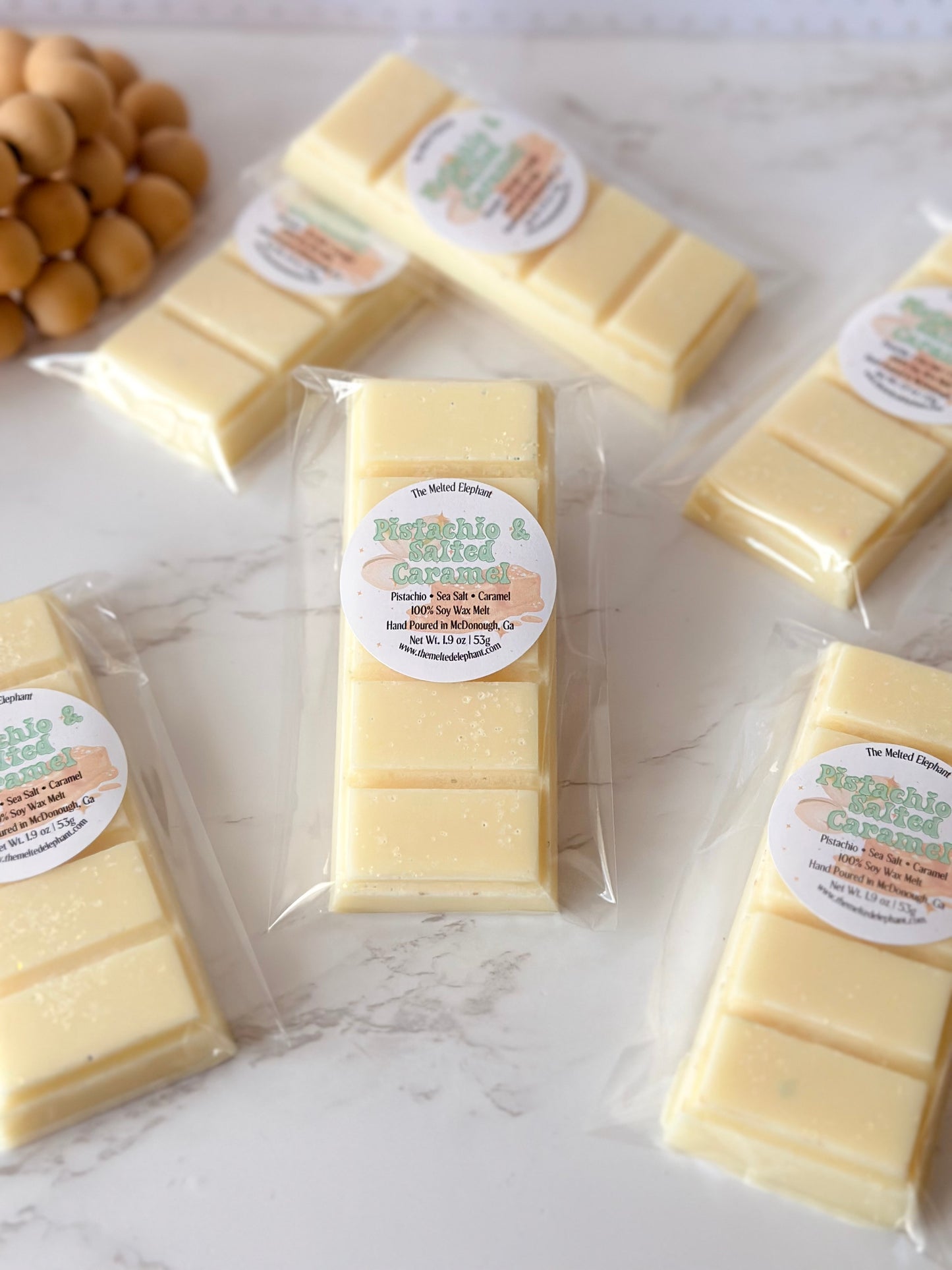 Pistachio & Salted Caramel Wax Melt Snap Bar