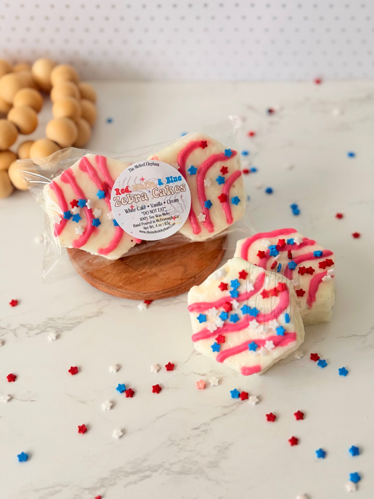 Red, White, & Blue Cake Wax Melts