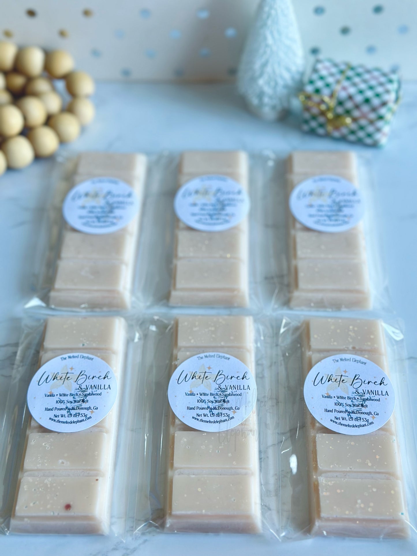 White Birch & Vanilla Wax Melt Snap Bar