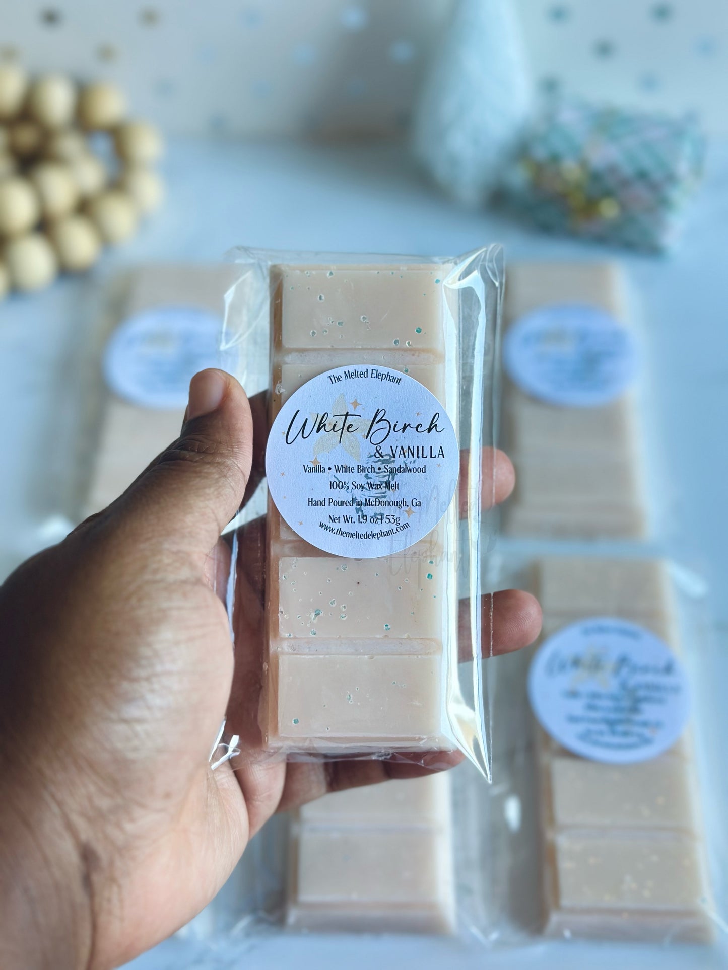 White Birch & Vanilla Wax Melt Snap Bar