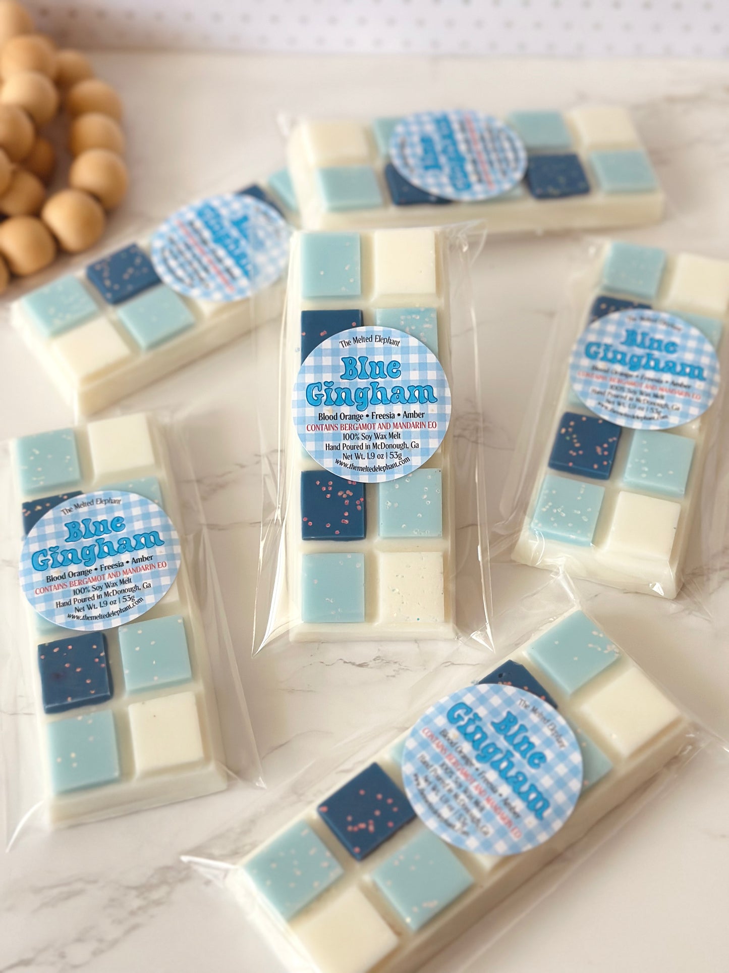 Blue Gingham Snap Bar Wax Melt