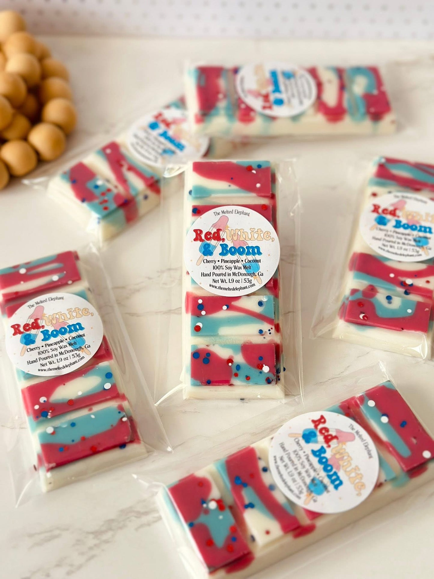 Red, White, & Boom Snap Bar Wax Melt